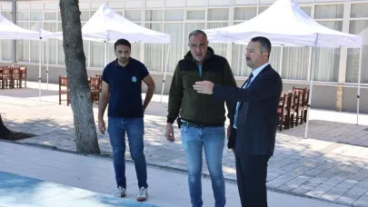 Başkan Öztaş, Hüdai Kaplıcalarındaki Yenileme Çalışmalarını İnceledi