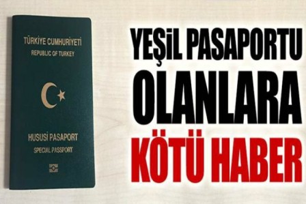 AB Ülkelerine Gidecek Yeşil Pasaportlular Dikkat