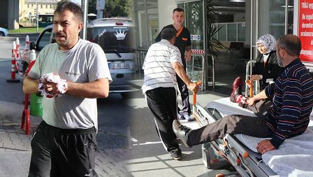 Acemi kasaplar hastanelik oldu