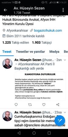 Ak Parti İl Başkanından ilginç Tweet