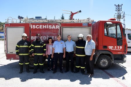 İscehisar itfaiyesi tatbikat yaptı