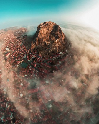 Karahisar Kalesi’nin kuş bakışı fotoğrafı büyüledi