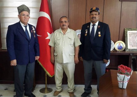 Kıbrıs Gazilerinden, Başkan Şahin’e ziyaret