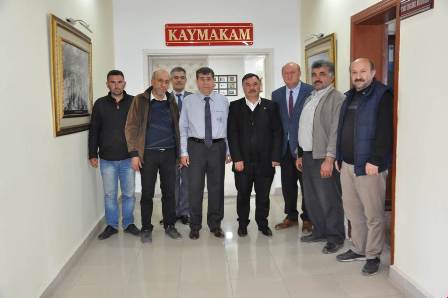 Muhtarlar Kaymakam Tortop'u ziyaret etti