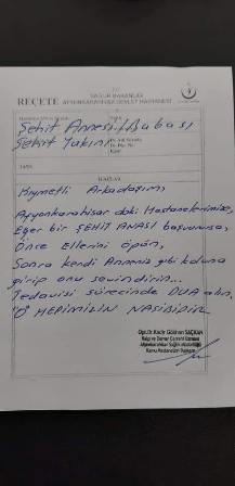 Şehit yakınları için duygulandıran