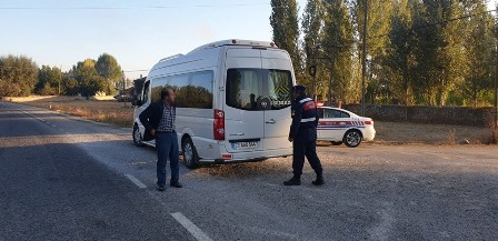 Şuhut'ta öğrenci servisleri denetlendi