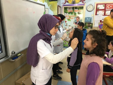 Şuhut'ta öğrencilere Flor Vernik Uygulaması