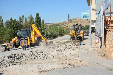 Yol genişletme çalışmaları tamamlandı