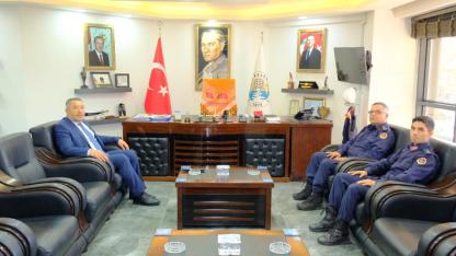 Dinar'da Güvenlik İstişaresi: Albay Ünsal, Başkan Topçu'yu Ziyaret Etti