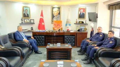 Dinar'da Güvenlik İstişaresi: Albay Ünsal, Başkan Topçu'yu Ziyaret Etti