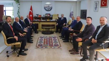 Afyonkarahisar AK Parti Teşkilatı Eski Bakan Veysel Eroğlu İle ESOB’u Ziyaret Etti