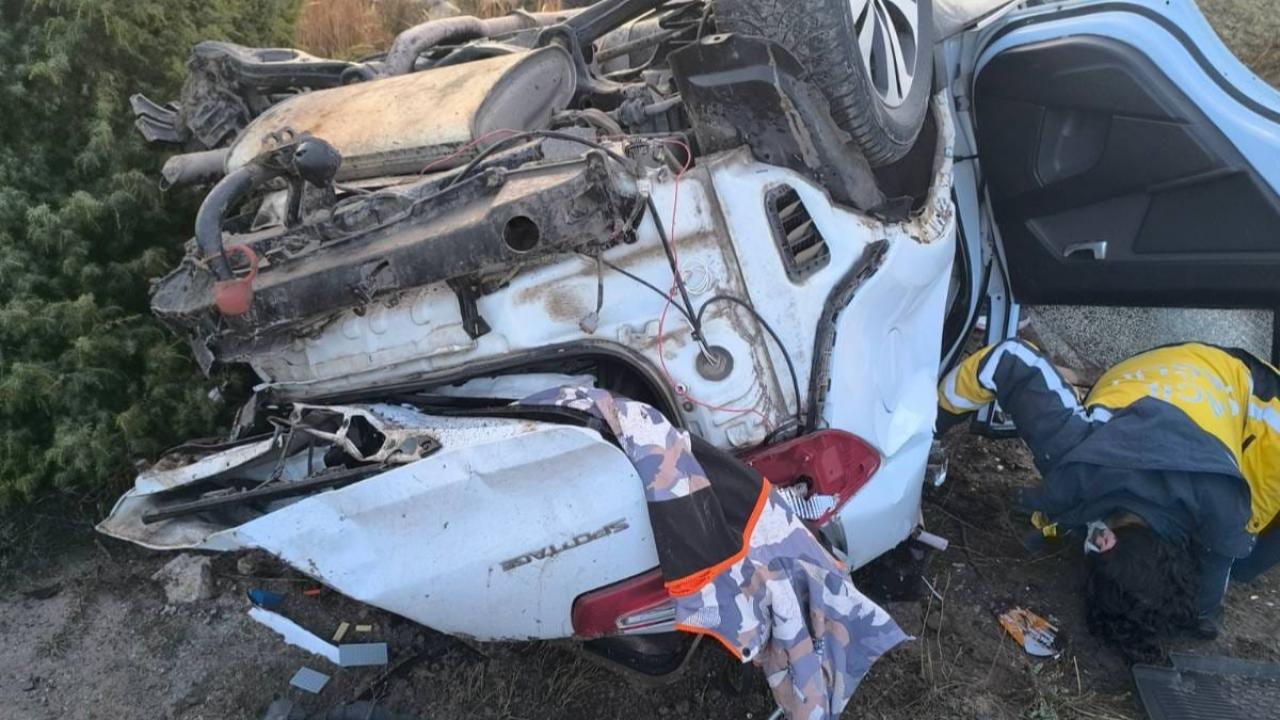 Araç Takla Attı, Sürücü Olay Yerinde Can Verdi