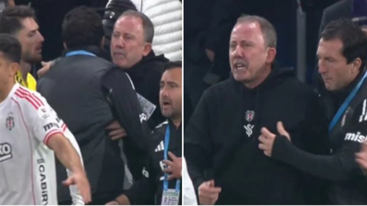 Şişeye Tekme Atan Sergen Yalçın Kırmızı Kartla Tribüne Gönderildi