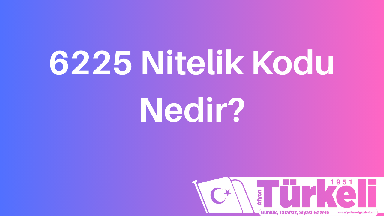 6225 nitelik kodu nedir?