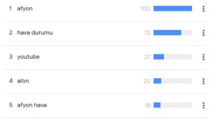Afyonkarahisar 2025 Yılında İnternette En Çok Hangi Kelimeyi Aradı?