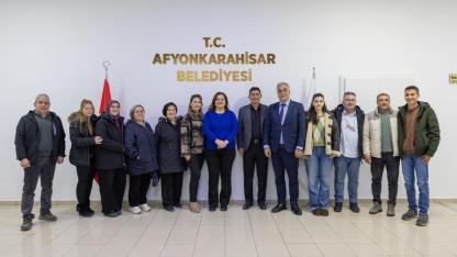 Dereçine Belde Yönetiminden Başkan Köksal’a Ziyaret