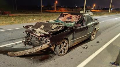 Kazada Hurdaya Dönen Otomobil Sürücüsü Ağır Yaralandı