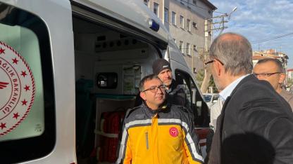 Müdür Öztürk, Ambulans Kazasında Yaralanan Sağlık Personelini Ziyaret Etti