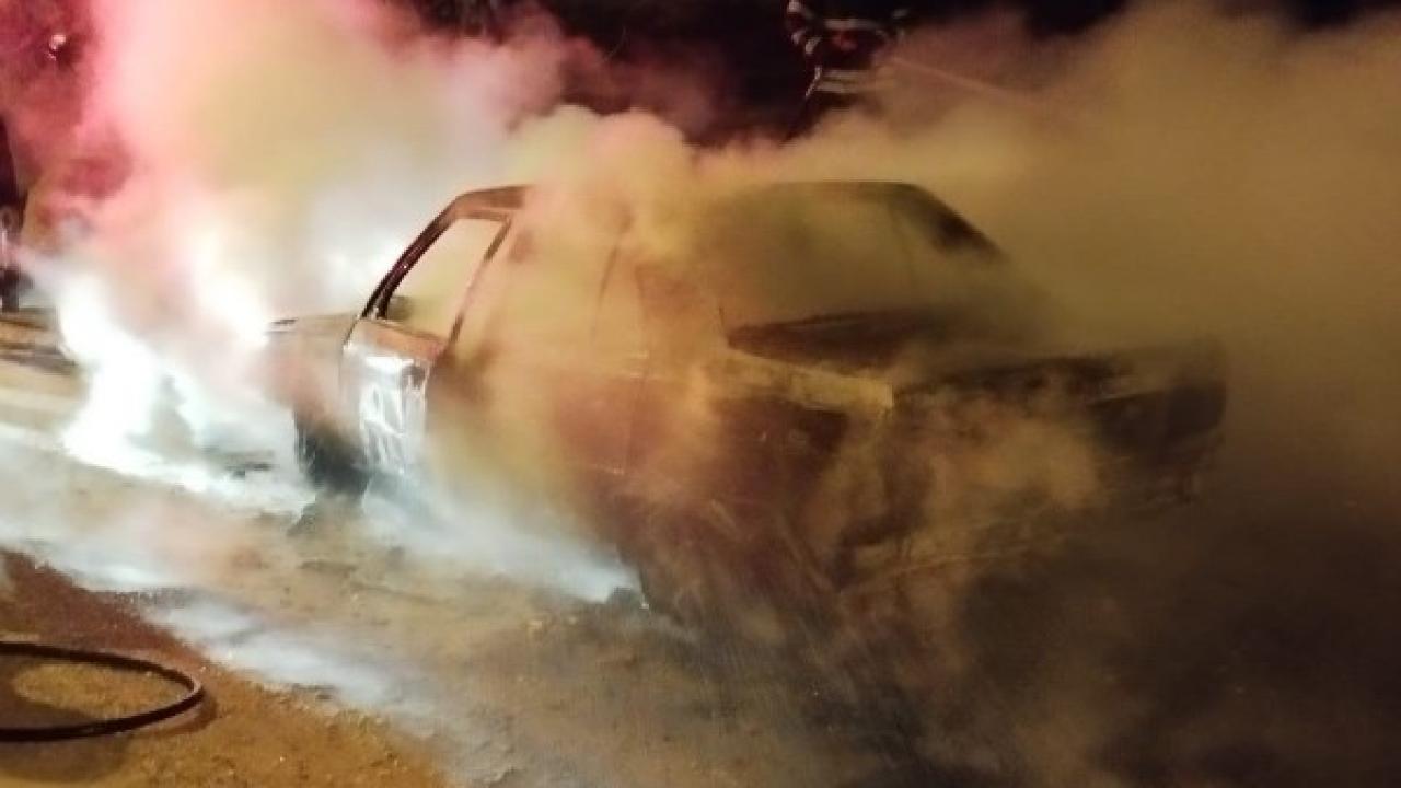 Otomobil Patladı, Sürücü Feci Şekilde Can Verdi!