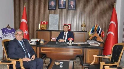 MHP Afyonkarahisar İl Başkanı Kahveci’ye Başkan Özaşkın’dan Ziyaret