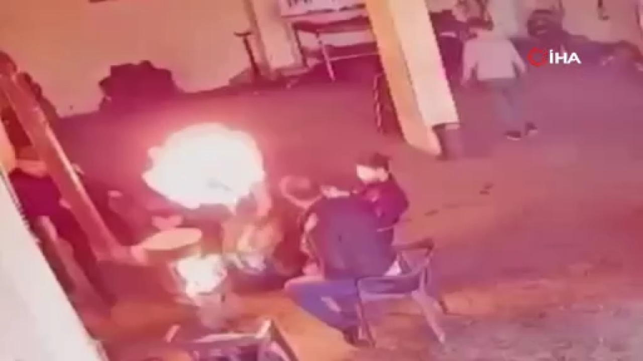 Sobaya dökülen mazot bomba gibi patladı, çırak yaralandı