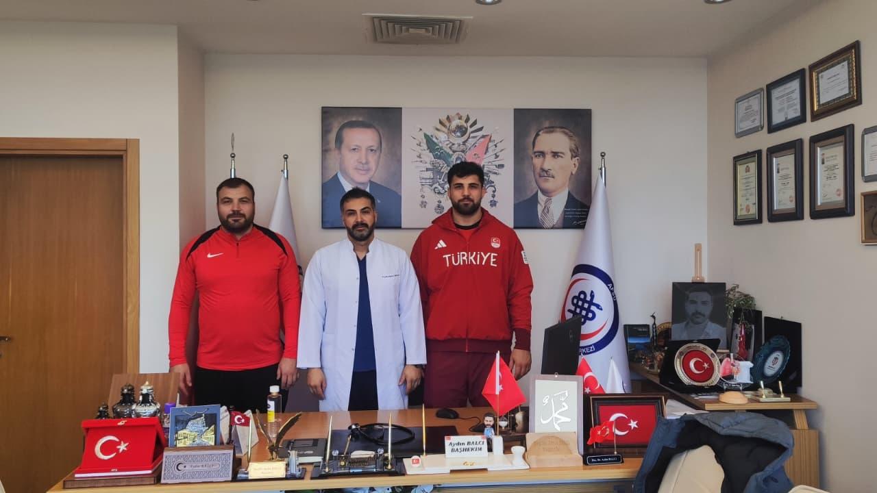 Afyonkarahisarlı Milli Güreşçi Fatih Bozkurt’tan Balcı’ya Ziyaret