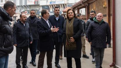 Başkan Köksal, Tarihi Köle Hanı’ndaki restorasyon çalışmalarını inceledi