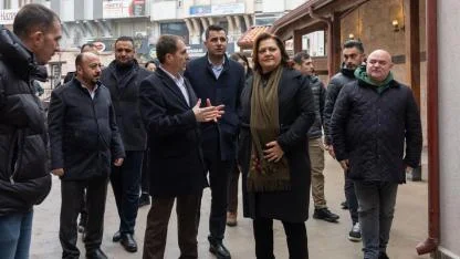 Başkan Köksal, Tarihi Köle Hanı’ndaki restorasyon çalışmalarını inceledi