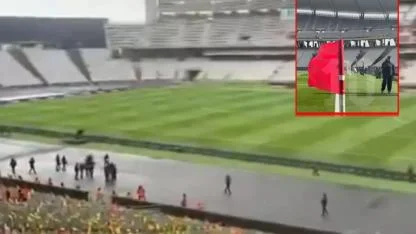 Derbi ertelenir mi? Stattan gelen son görüntü endişelendirdi
