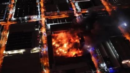 Kimyasal kaplama tesisinde gece yangını