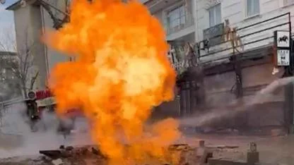 Doğal Gaz Boru Hattı Patladı: Alevler Metrelerce Yükseldi