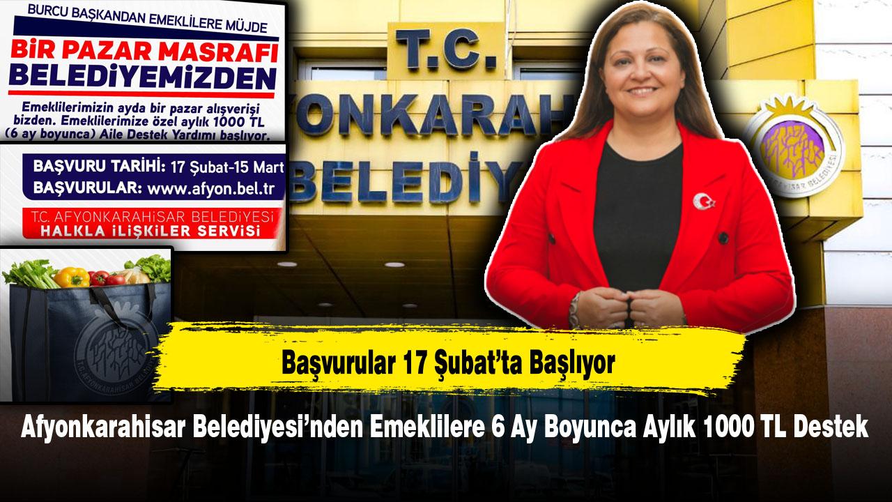 Afyonkarahisar Belediyesi’nden Emeklilere 6 Ay Boyunca Aylık 1000 TL Destek