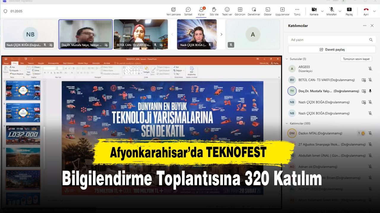 Afyonkarahisar’da TEKNOFEST Bilgilendirme Toplantısına 320 Katılım