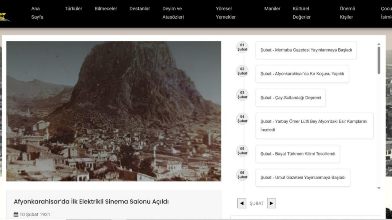 Afyonkarahisar’ın Tarihi ve Kültürüne Dijital Takvimden Ulaşabileceksiniz!