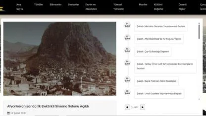 Afyonkarahisar’ın Tarihi ve Kültürüne Dijital Takvimden Ulaşabileceksiniz!