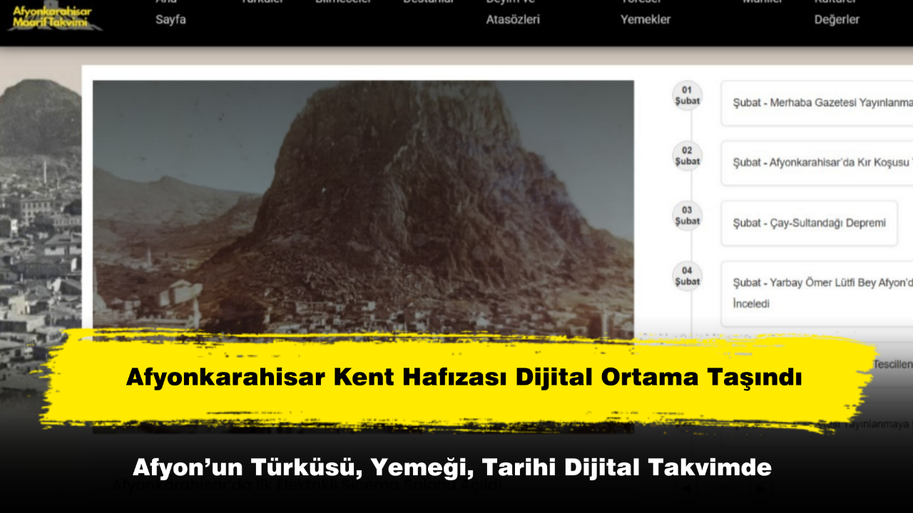 Afyonkarahisar’ın Tarihi ve Kültürüne Dijital Takvimden Ulaşabileceksiniz!