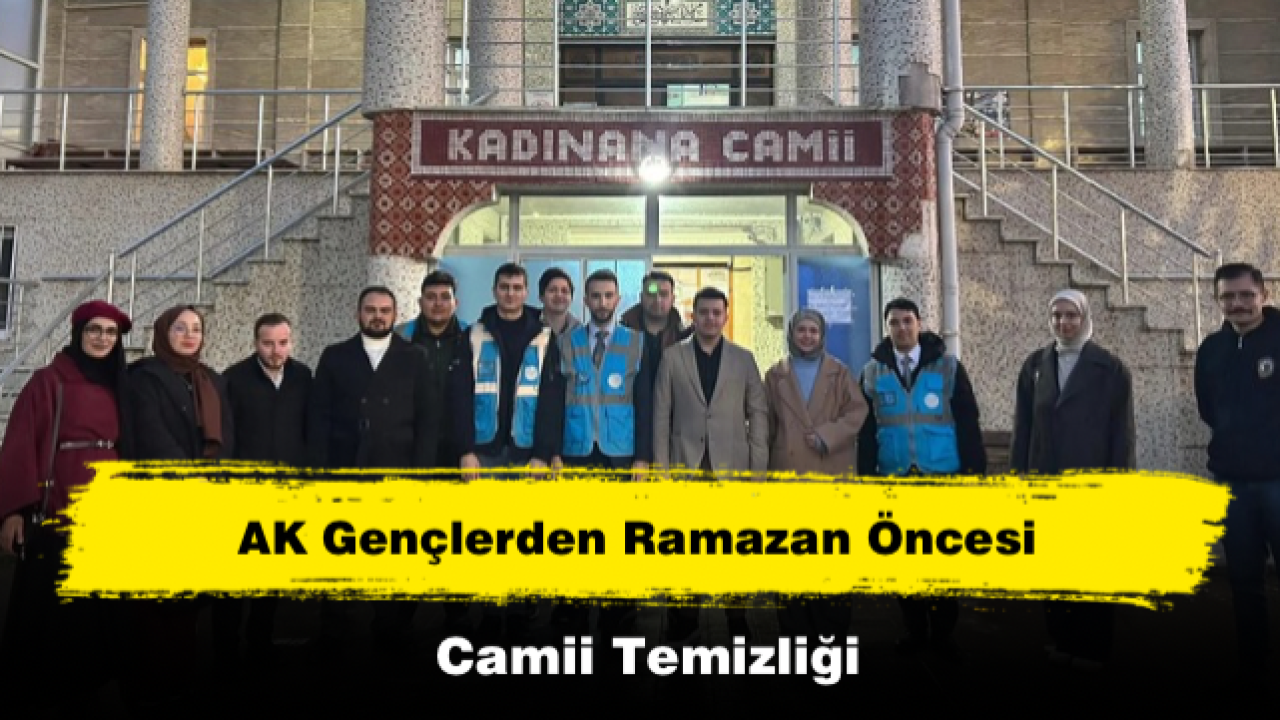 AK Gençlerden Ramazan Öncesi Camii Temizliği