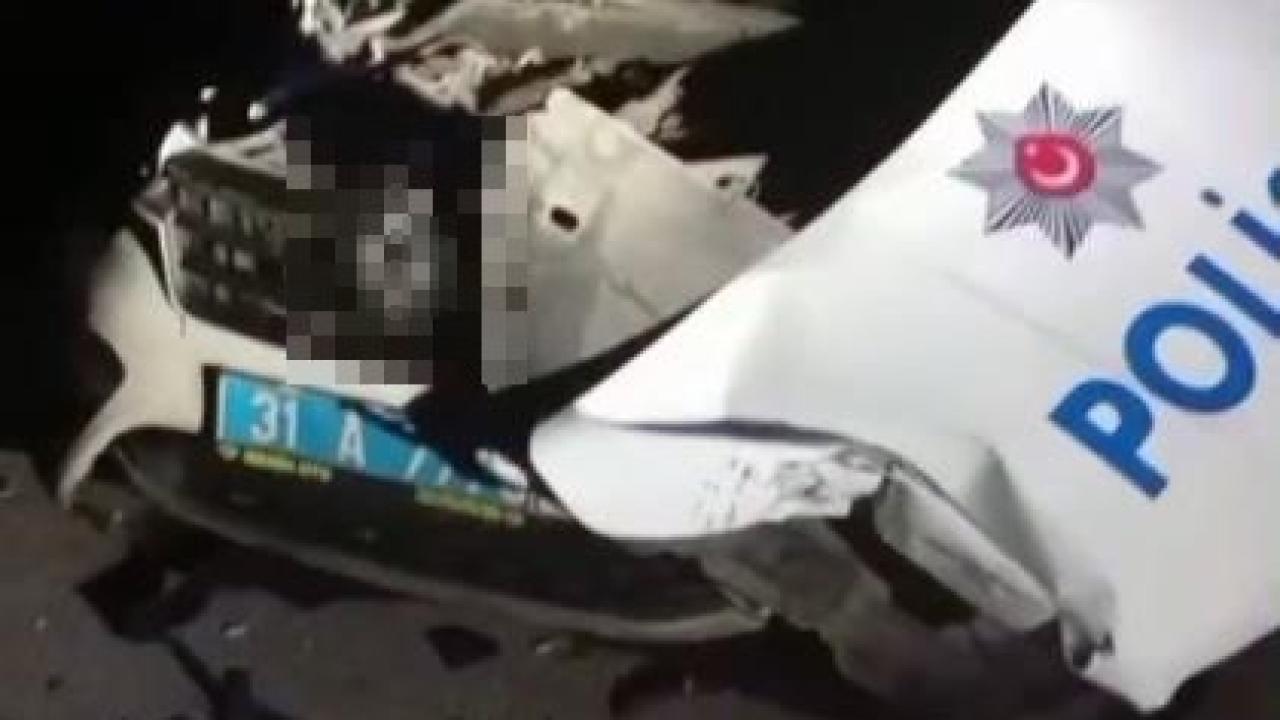 Alkollü Sürücü Polis Aracına Çarptı: 2 Polis Yaralı