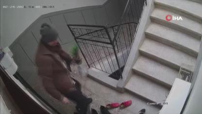 Ayakkabıların Markasına Baktı, Beğenmeyince Çiçeği Çaldı