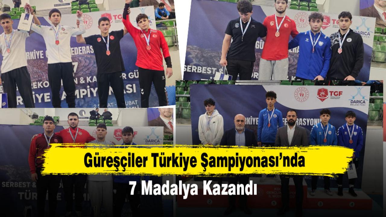 Güreşçiler Türkiye Şampiyonası’nda 7 Madalya Kazandı