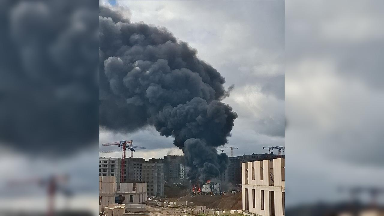 İşçi Konteynerinde Yangın: Ekipler Seferber Oldu