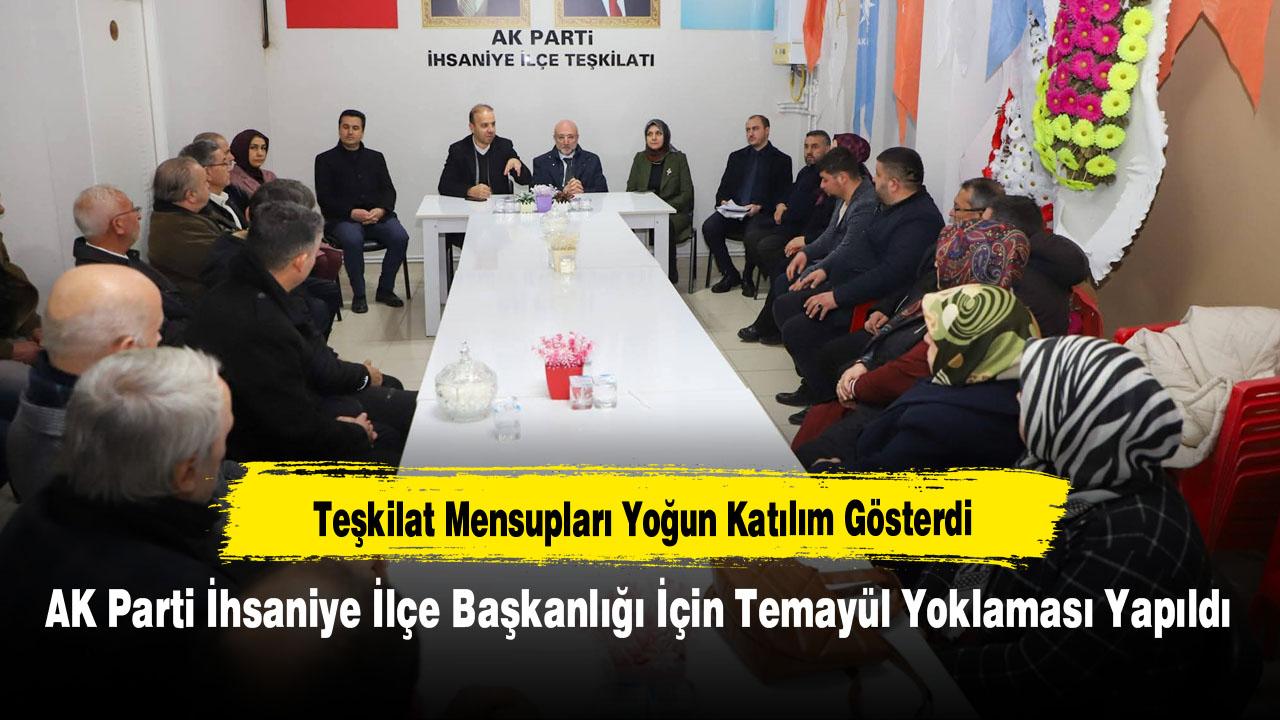 AK Parti İhsaniye İlçe Başkanlığı İçin Temayül Yoklaması Yapıldı