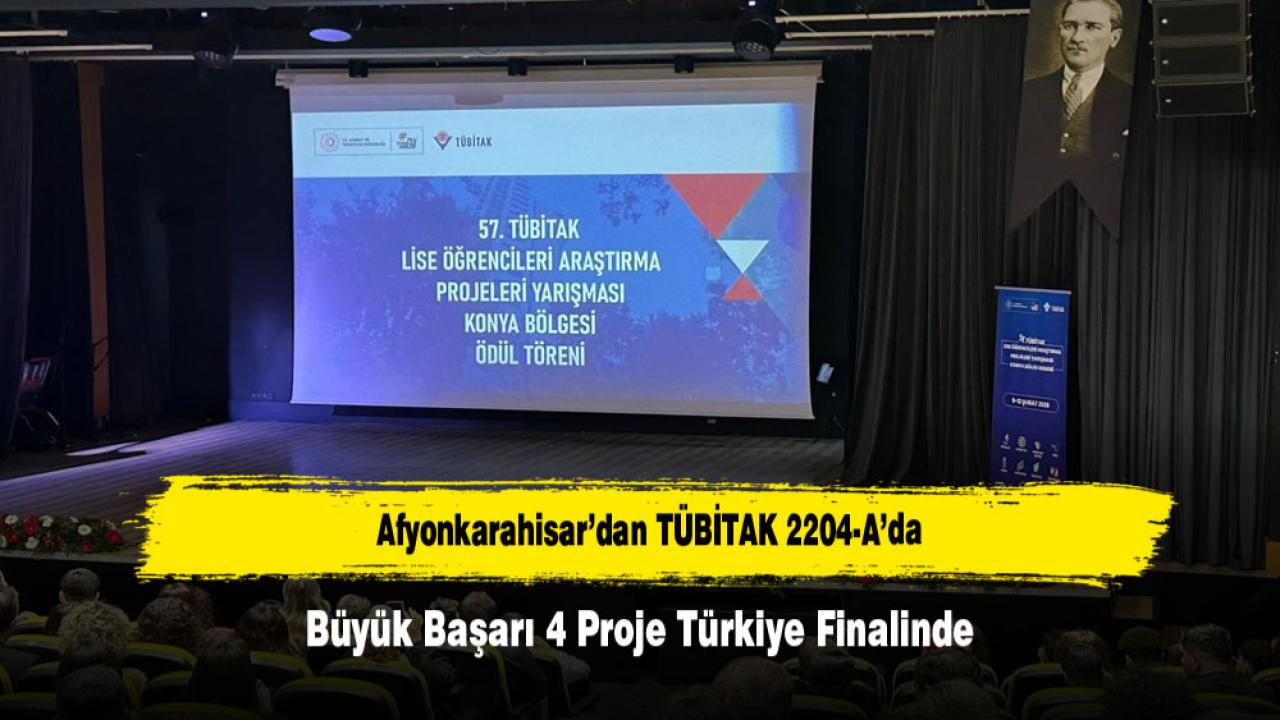 Afyonkarahisar’dan TÜBİTAK 2204-A’da Büyük Başarı: 4 Proje Türkiye Finalinde