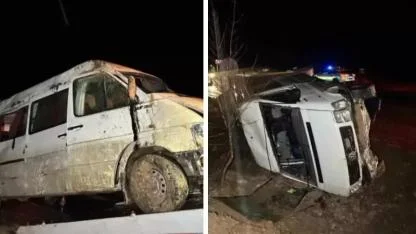 Uşak'ta İşçi Servisi Şarampole Devrildi: 17 Yaralı