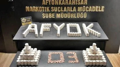 Afyonkarahisar’da Uyuşturucu Operasyonu: 9 Bin 804 Sentetik Ecza Ele Geçirildi