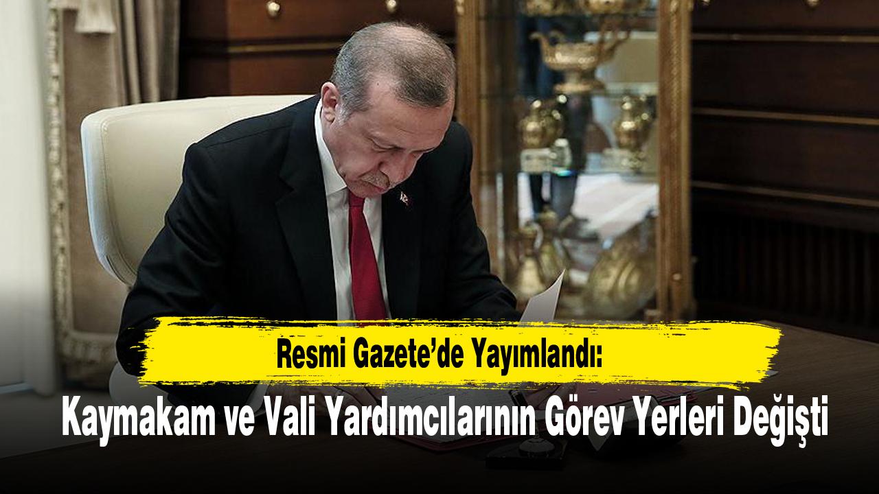 Resmi Gazete’de Yayımlandı: Kaymakam ve Vali Yardımcılarının Görev Yerleri Değişti