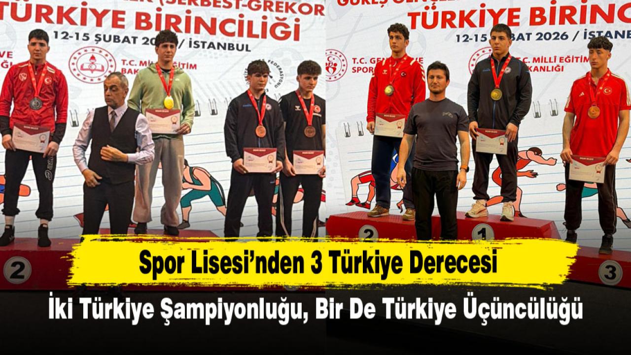 Spor Lisesi’nden 3 Türkiye Derecesi