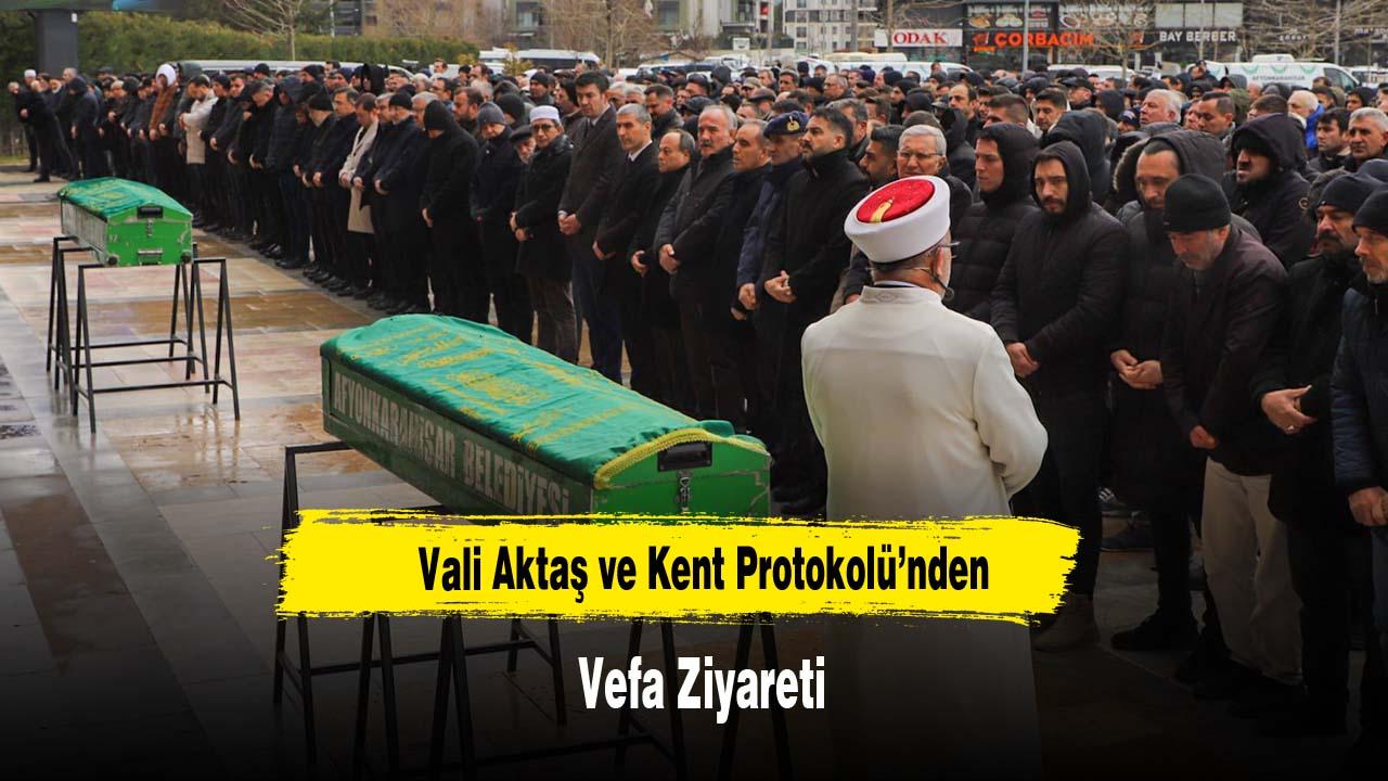 Vali Aktaş ve İl Protokolü Cenaze Namazına Katıldı