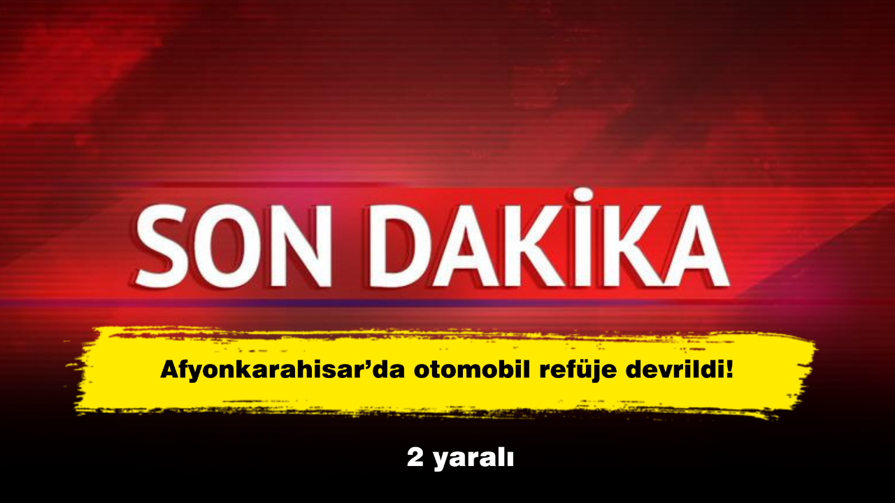 Afyonkarahisar’da otomobil refüje devrildi: 2 yaralı