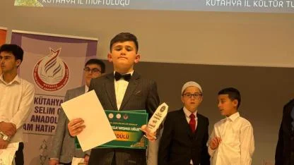 Afyonkarahisarlı Hafızlık Öğrencisi Kütahya'da Birinci Oldu